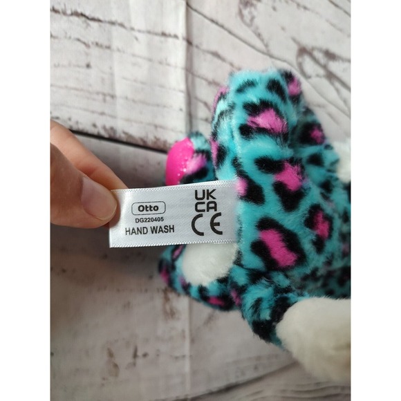 Zuru Plush Coco Surprise Otto Blue Pink Leopard 5 inch Stuffed Animal Toy - Picture 7 of 8